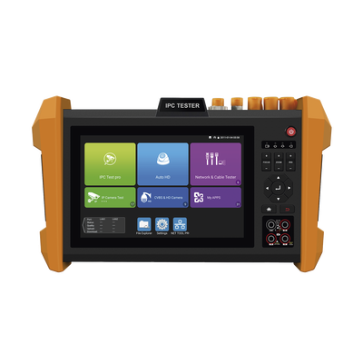 Tester Profesional Multifunción | Pantalla Táctil 7" | Láser Integrado | Cámara Integrada | Prueba IP|HD Coaxial | 4K|8K | H.265|H.265 | ONVIF | WiFi | Analizador de Cable | Medidor de Potencia Óptica y Red | TDR |