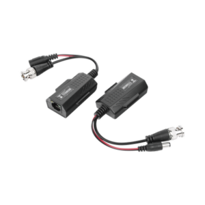 Kit de transceptores activos con conector para alimentación (12V|24Vcc|AC) TurboHD para aplicaciones de video por UTP Cat5e|6 en HD. Distancia de hasta 150 m en 4K
