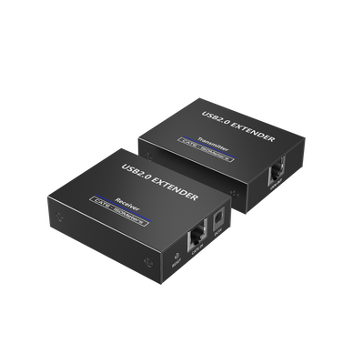 Kit EXTENSOR USB 2.0 de 4 Puertos para Distancias de Hasta 150 m | Soporta USB 2.0, USB 1.1 y USB 1.0 | UTP Cat 5e|6|6a|7 | Soporta Switch Gigabit | Ideal para Cámaras WEB, Impresoras, Escáner, Memorias, Mouse, etc.