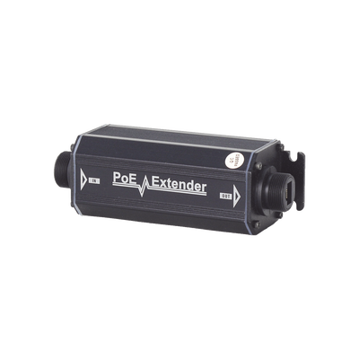 Extensor PoE | 100 Metros | Intemperie (IP66) | 60 Watts | 1 Puerto de Entrada | 1 Puerto de Salida PoE | No requiere alimentación.