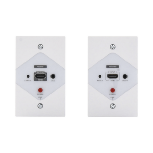 Kit Extensor HDMI en PLACAS DE PARED para distancias de 40 metros | Resolución 1080P @ 60 Hz | Cat 6|6A| 7 | HDR| Cero Latencia | Soporta Control Remoto | Placa de pared de 2.74 x 4.49” (tamaño estándar de EE.UU.).