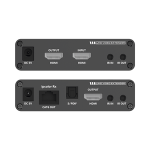 Kit Extensor HDMI hasta 700 metros con Conexión en Cascada | 4K @ 60 Hz| 70 metros PTP con Cat 6, 6a y 7 | IPCOLOR | CERO LATENCIA | SIN COMPRIMIR | Salida Loop | IR bidireccional | Puerto S|PDIF | Soporta ARC | Soporta 10 TT-676-Rx.
