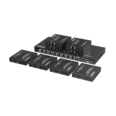 Kit Divisor y Extensor HDMI | 1x8 | Hasta 70 m |Resolución 4K @ 60 Hz | Cat 6|6a|7 | IPCOLOR | CERO LATENCIA | Puerto S|PDIF | EDID | RS232 | Salida Loop | PoC