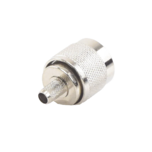 Conector N Macho para 75 Ohm de Anillo Plegable para Cable RG-59, Niquel|Oro|Teflón