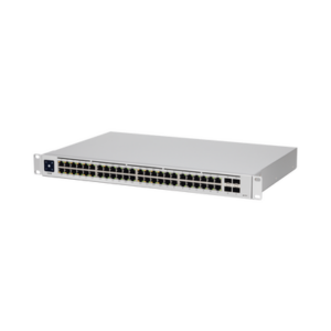 UniFi Switch USW-48-POE, Capa 2 de 48 puertos (32 puertos PoE 802.3af|at + 16 puertos Gigabit) + 4 puertos 1G SFP, 195W, pantalla informativa