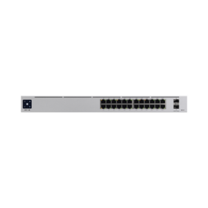 UniFi Switch USW-Pro-24-POE Gen2, con funciones capa 3, de 24 puertos PoE 802.3at|bt + 2 puertos 1|10G SFP+, 400W, pantalla informativa