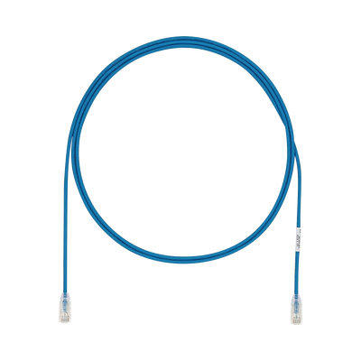 Cable de Parcheo UTP Cat6A, CM|LSZH, Diámetro Reducido (28AWG), Color Azul, 0.91 Metros (3 Pies)