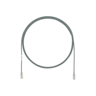 Cable de Parcheo UTP Cat6A, CM|LSZH, Diámetro Reducido (28AWG), Color Gris, 1.52 Metros (5 Pies)