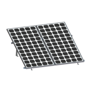 Montaje para 2 Paneles Solares, Riel "8" de 2700mm para Módulos con Espesor de 30-35mm, Velocidad de Viento Máx. 136km|h