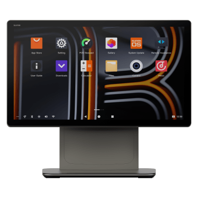 Terminal de Escritorio Inteligente | Pantalla FHD de 15.6" | Qualcomm Hexa-core | 4 GB RAM + 64 GB ROM | Sistema Operativo SUNMI 4.0 | Touch ID | Puertos múltiples | Servicios móviles de Google