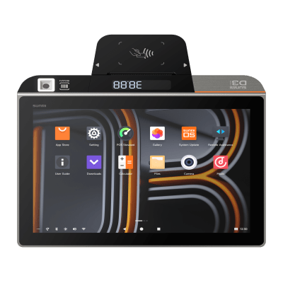 Terminal de Escritorio Inteligente SUNMI D3 MINI | Procesador Qualcomm Hexa-Core 2.4 GHz | 3 GB RAM + 32 GB ROM | Pantalla Principal 10.1" IPS | Impresora Térmica Integrada 58 mm | Android 13 | Bluetooth 5.0 | Wi-Fi Dual Band | Batería