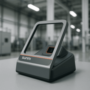 Lector de Códigos de Barras SUNMI Blink2 | 100 MP CMOS | Velocidad 0.1 segundos | Precisión Mejorada 25% | Ángulo 45° | USB Type-C | Decodificación 1D y 2D | Diseño Bicolor