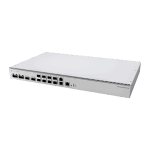 Switch de Red MikroTik CRS812 DDQ | 400 Gbps | 8 Puertos SFP56 de 50G | 2 Puertos QSFP56 de 200G | 2 Puertos QSFP56-DD de 400G | RouterOS v7 | ARM Quad-Core 2 GHz | 4 GB RAM | Rackmount