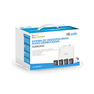 Kit TurboHD 1080p | DVR 4 canales | 4 Cámaras Bala de Metal | Audio Bidireccional | Dual Light (IR + Luz Blanca) | H.265+ | 1 Fuente de Poder Profesional | Accesorios de Instalación