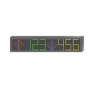 Panel LED de Estacionamiento Hikvision | 6 Dígitos con 2 Flechas | 7 Colores RGB | Comunicación RS485 y RJ45 | Display en Tiempo Real | Iconos Especiales | Montaje por Suspensión
