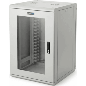Gabinete Rackeable | 18 Unidades | 19 Pulgadas | Puerta de Cristal | Capacidad de Carga 750 Kg | Dimensiones 600x605x930 mm (23.6x23.8x36.6 in)