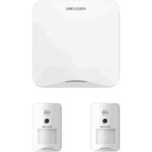 (AX HOME) KIT de Alarma AX HOME | Incluye: 1 Panel con Wi-Fi y GSM 3G|4G | 2 Cámaras PIR Inalámbricas | Compatible con Hik-Connect P2P y Hik-Partner PRO