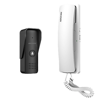 Kit de Audioportero Analógico a 2 Hilos | Apertura de 2 Puertas | Diferentes Tonos y Volúmenes de Timbre | Protección IP55
