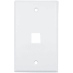 Placa de Pared (Face Plate) | 1 Puerto | Color Blanco | Caja con 20 Piezas | ABS