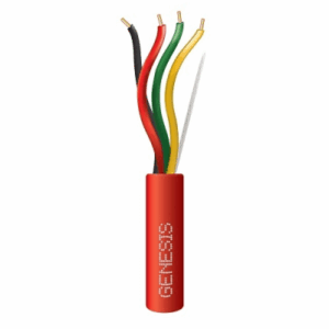 Bobina de 305 Metros (1000 Pies) de Alambre | 4 x 18 AWG | Riser | Tipo FPLR-CL3R | Resistente al Fuego | Color Rojo | Para Sistemas Contra Incendio o Sistemas de Evacuación