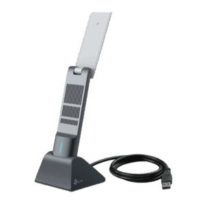 Adaptador USB Wireless Wi-Fi 6 | AX3000 (2402 Mbps + 574 Mbps) | Antenas de Alta Ganancia | USB 3.0 | Baja Latencia Gaming | WPA3 | Cuna Desmontable con Cable 1.2 m (3.9 ft)