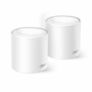 Kit 2 Routers Inalámbricos MESH Interior para Hogar | Doble Banda Wi-Fi 6 AX3000 Mbps | 3 Puerto Gigabit WAN|LAN | 2 Antenas Internas | Administración Mediante la App Deco (iOS, Android) | Protección HomeShield