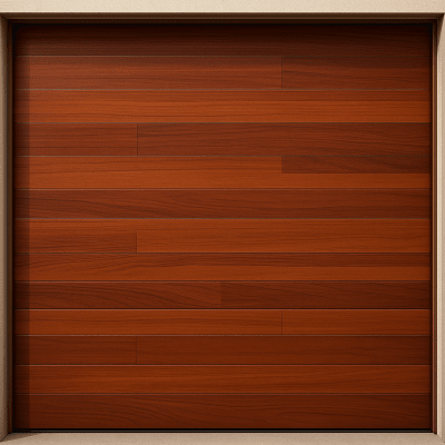 Puerta de Garage de Alta Calidad | Estilo Americano | Acabado Laminado PREMIUM | Color Madera Clara | 16x8 Pies.