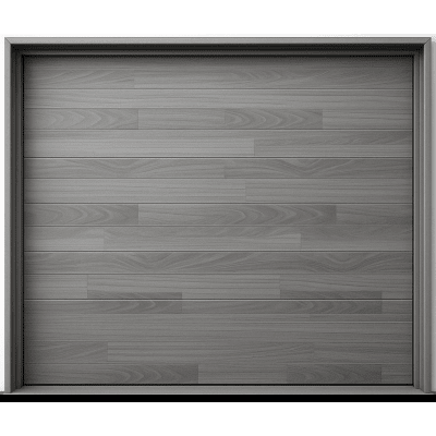 Puerta de Garage de Alta Calidad | Estilo Americano | Acabado Laminado PREMIUM | Color Gris | 14x7 Pies.