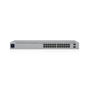 Switch UniFi Capa 2 | 24 Puertos Gigabit | 16 Puertos PoE+ 802.3af|at | 95W Total | 2 Puertos SFP 1G | Pantalla LCM | Sin Ventilador