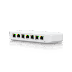 USW Ultra Switch de 8 Puertos GbE (7 Puertos PoE+ y 1 Puerto Entrada PoE++) con Opciones de Montaje Versátiles