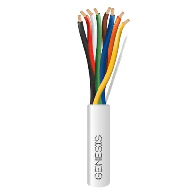 Carrete de 305 Metros (1000 Pies) | Cable de Cobre | 8 x 18 AWG | Plenum | Para Interior | Color Blanco | Para Aplicaciones de Alarmas de Intrusión|Control de Acceso| Automatización | Interfonos y Tv Porteros