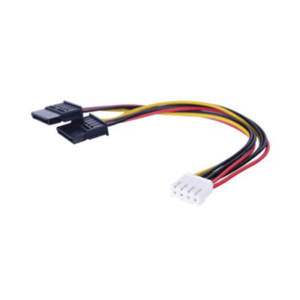 Cable Doble de Corriente SATA | Compatible con DVR´s epcom y HIKVISION | 15 cm de Longitud
