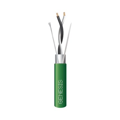 Cable de Datos EIA-485 | 2x22 AWG | Blindado Trenzado | Plenum | Bobina 305 m (1000 ft) | Verde