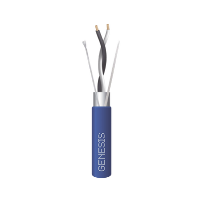Bobina de 305 Metros (1000 Pies) | Cable 2 x 22 AWG | Color Azul | Blindado | Plenum | Trenzado para Aplicaciones de Transmisión de Datos a Alta Velocidad para Automatización, EIA-485, BACnet y Otros Sistemas de Comunicación