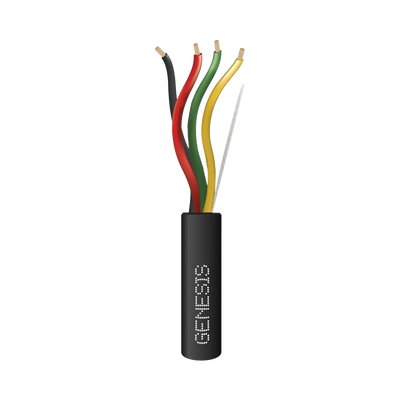 Carrete de Cable 305 Metros (1000 Pies) | 4 x 18 AWG | Cable Direct Burial | Para Uso en Intemperie | Uso en Aplicaciones en Sistemas de Detección de Incendio, Sistemas de Evacuación, Control de Acceso