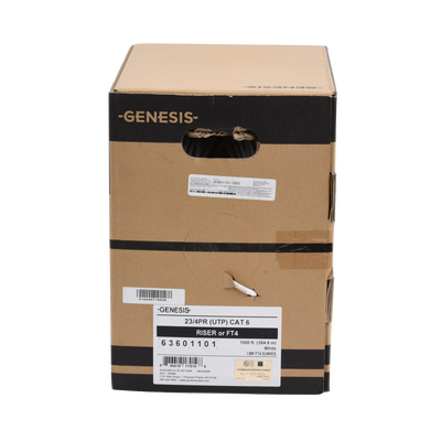 Bobina de Cable de 305 Metros (1000 Pies) UTP Cat6 Riser | Color Blanco | UL, CMR, Probado a 350 Mhz | Para Aplicaciones de CCTV, Redes de Datos, IP Megapixel, Control RS485 - Image 4