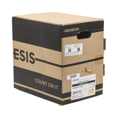 Bobina de Cable de 305 Metros (1000 Pies) UTP Cat6 Riser | Color Amarillo | UL, CMR, Probado a 350 Mhz | Para Aplicaciones de CCTV, Redes de Datos, IP Megapixel, Control RS485 - Image 3