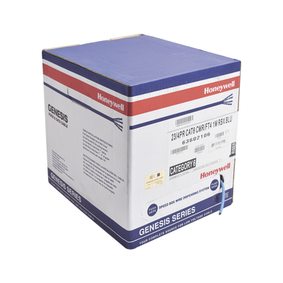 Bobina de Cable de 305 Metros (1000 Pies) | UTP Cat6 | Color Azul | UL, CMR, SPNLS | Probado a 350 Mhz | Para Aplicaciones de CCTV, Redes de Datos, IP Megapixel, Control RS485