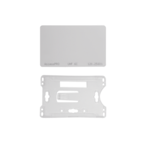 Kit de Tag UHF tipo Tarjeta para lectoras de largo alcance 900 MHZ | EPC GEN 2 | ISO 18000 6C | No imprimible | Incluye porta tarjeta