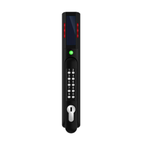 Chapa de Seguridad Electrónica | Doble Autenticación RFID y PIN | Lector Dual 125 kHz y 13.56 MHz | Sensor de Humedad Integrado | 200 Usuarios | LED de Alertas