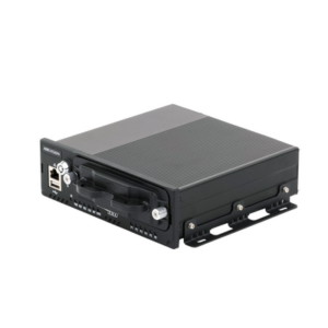 NVR Móvil Vehicular de 8 Canales | 4 PoE + 4 vía Switch | 2 Megapixel | H.265 | GPS + Sensor G | 2 Bahías HDD | RJ45 | Aluminio Industrial