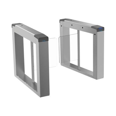 Torniquete Swing para EXTERIOR | Compatible con Reconocimiento Facial | Carril de 90 cms | Acero Inoxidable SUS304 | Motor Brushless | Capacidad 20-60 Personas por Minuto | 3,000,000 MCBF | Perforaciones listas para montaje DS-KAB6ZU1 No Incluido