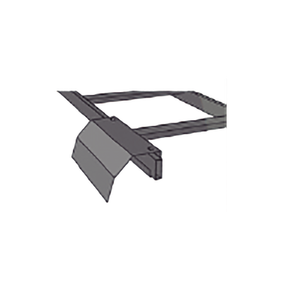 Bajada de Cable para Escalera Tubular de 1.5" de Peralte y 12" de Ancho, Acabado con Pintura Epóxica Color Negro, Ideal para Guiar y Proteger el Cableado en la Salida de la Escalera Tubular - Image 2