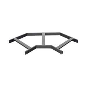 Curva Horizontal de 90° para Escalera Tubular de 1.5" de Peralte y 12" de Ancho, Acabado con Pintura Epóxica Color Negro, Incluye Coples y Tornillería