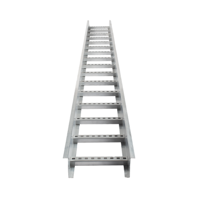 Escalera de Aluminio Portacables | Perfil Z | Peralte 3 1|4" |Paso 9" | Ancho 12" | 3.66 metros | Capacidad Máx. 274 Cables | Incluye Cople Union y Tornillería (CHEZ314P9X12AK)