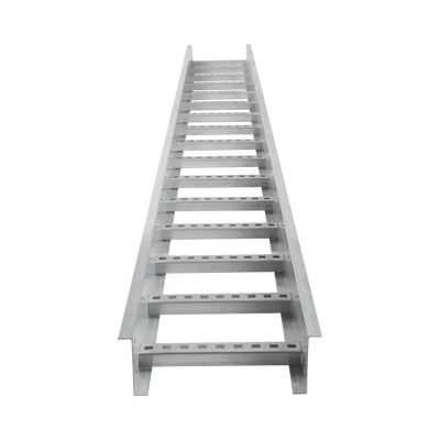 Escalera de Aluminio Portacables | Perfil Z | Peralte 3 1|4" |Paso 9" | Ancho 6" | 3.66 metros | Capacidad Máx. 137 Cables | Incluye Cople Union y Tornillería