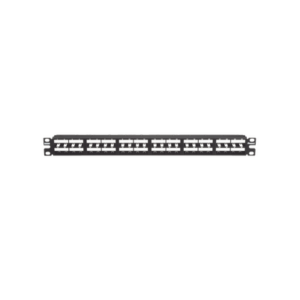 Panel de Parcheo Modular Mini-Com (Sin Conectores), Plano, Sin Blindaje, Alta Densidad, Identificación Con Etiqueta Adhesiva, de 48 Puertos, 1 UR