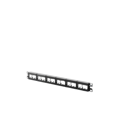 Panel de Parcheo Modular Mini-Com (Sin Conectores), Plano, Sin Blindaje, Con Etiqueta y Cubierta, de 24 Puertos, 1UR - Image 2