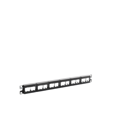 Panel de Parcheo Modular Mini-Com (Sin Conectores), Plano, Sin Blindaje, Con Etiqueta y Cubierta, de 24 Puertos, 1UR - Image 3