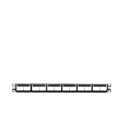 Panel de Parcheo Modular Mini-Com (Sin Conectores), Plano, Sin Blindaje, Con Etiqueta y Cubierta, de 24 Puertos, 1UR - Image 4